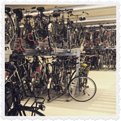 Delft Double Decker Bike Parking. 